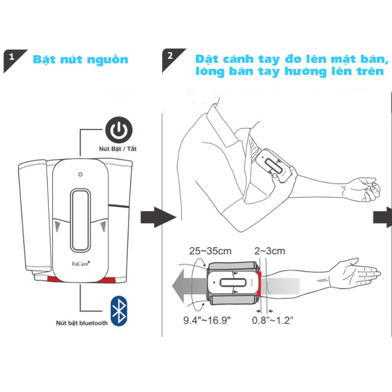 Máy đo huyết áp bắp tay FaCare -P188 (TD-3140) Kết nối Bluetooth trên điện thoại