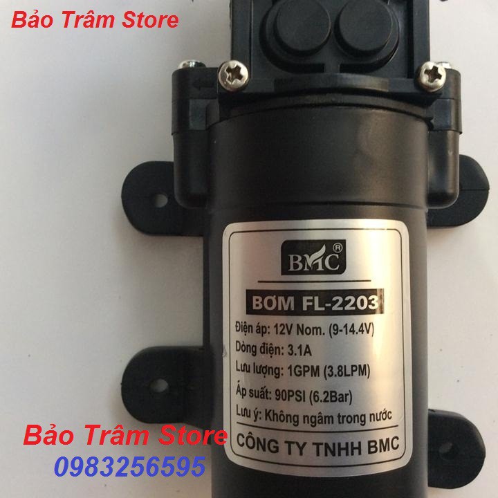 Bán buôn- Máy bơm phun sương lắp ráp từ máy bơm tăng áp mini 12v BMC FL2203 hàng đẹp, nhập khẩu.