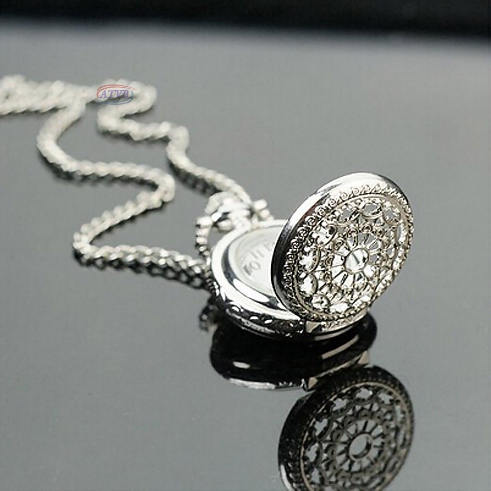 AB Retro small Size Spider Webs Pocket Watch/Watch Necklace Fashion Jewelry Pendant Watch Necklace @