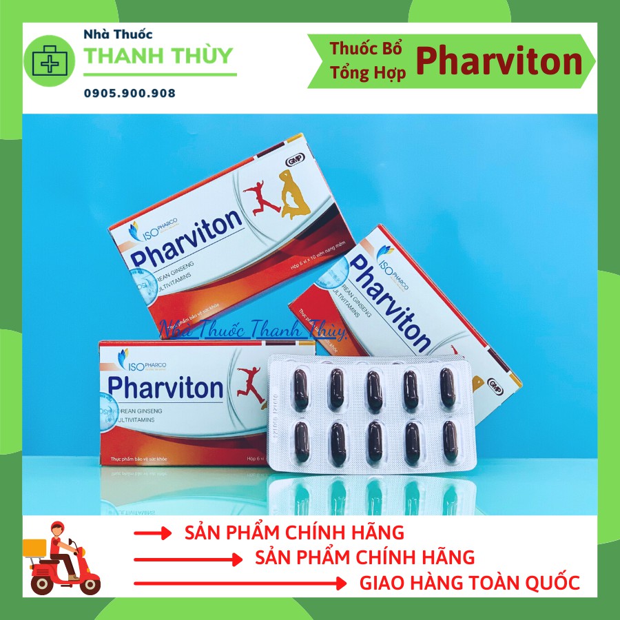 PHARVITON [Hộp 6 vỉ x 10 viên] Bổ Sung Khoáng Chất Cho Cơ Thể, Tăng Sức Đề Kháng,  Cải Thiện Hệ Miễn Dịch