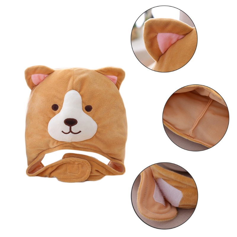Mũ Nhồi Bông Hình Chú Chó Corgi Dễ Thương Dùng Làm Đạo Cụ Chụp Ảnh
