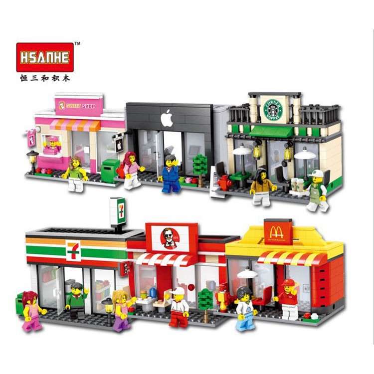 Đồ chơi lắp ráp Mini Street HSANHE