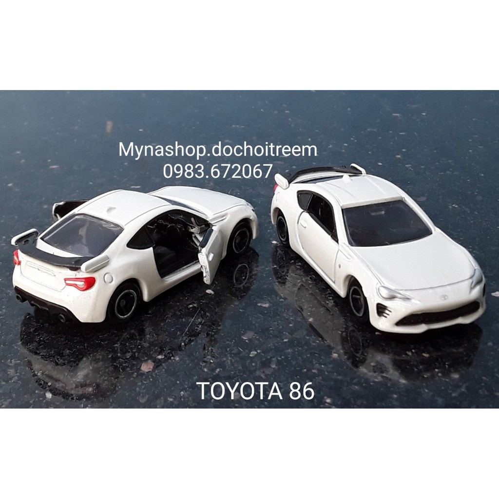 Xe mô hình tĩnh tomica không hộp- Toyota 86 - mở được 2 cửa hông.