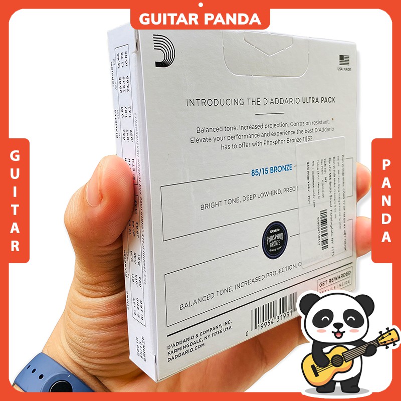 [Chính Hãng] [Combo] Dây Đàn Guitar Acoustic EZ910 - EJ26 Guitar Panda
