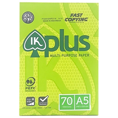 Giấy a4 / a5 IK PLUS định lượng 70gsm giá sỉ - Giấy in a4 văn phòng phẩm cao cấp - MIYABI STORE