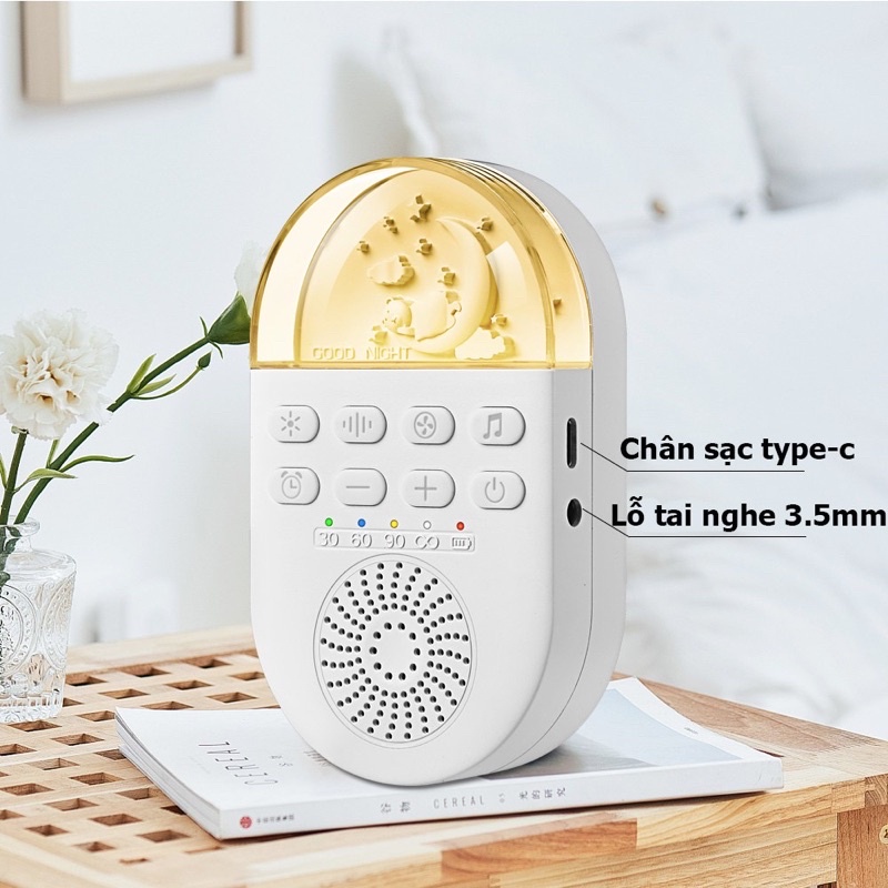 Máy Nghe Tiếng Ồn Trắng Tạo White Noise Tiếng Ru Cho Bé