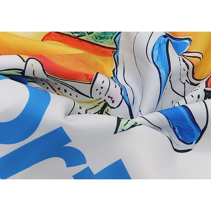 Áo Thun Ngắn Tay In Logo Wave LineFlower Thời Trang Đường Phố