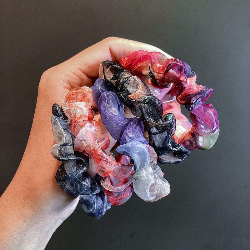 Dây Buộc Tóc Phối Lưới Xinh Xắn Thời Trang Mùa Hè Cho Nữ