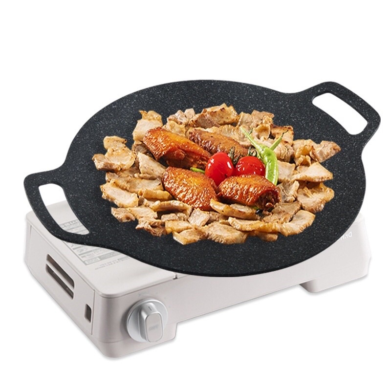 Chảo đá nướng thịt BBQ Hàn Quốc không dầu size lớn 32cm
