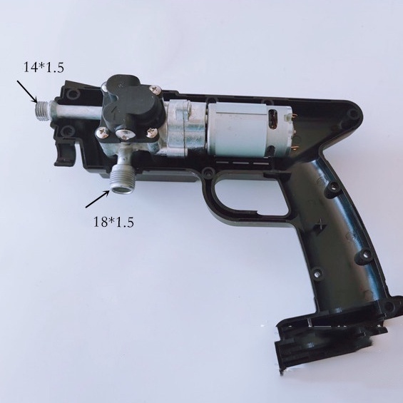 Mô tơ bơm nước máy rửa xe mini dùng pin, động cơ 21V/150W có chổi than, bơm piston đẩy - Bảo hành 3 tháng