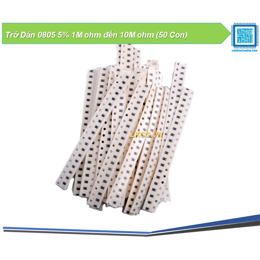 Trở Dán 0805 5% 1M ohm đến 10M ohm (50 Con)