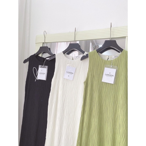 Váy  sát nách tăm sóng hàn quốc dáng dài