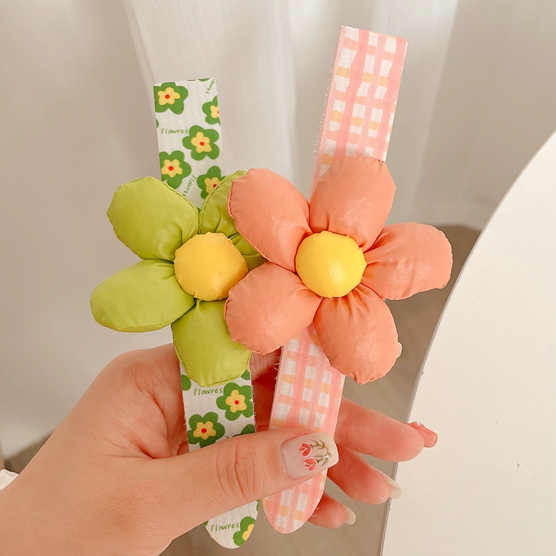 Băng Đô Cài Tóc Hình Bông Hoa Lớn Dễ Thương Cho Bé Gái