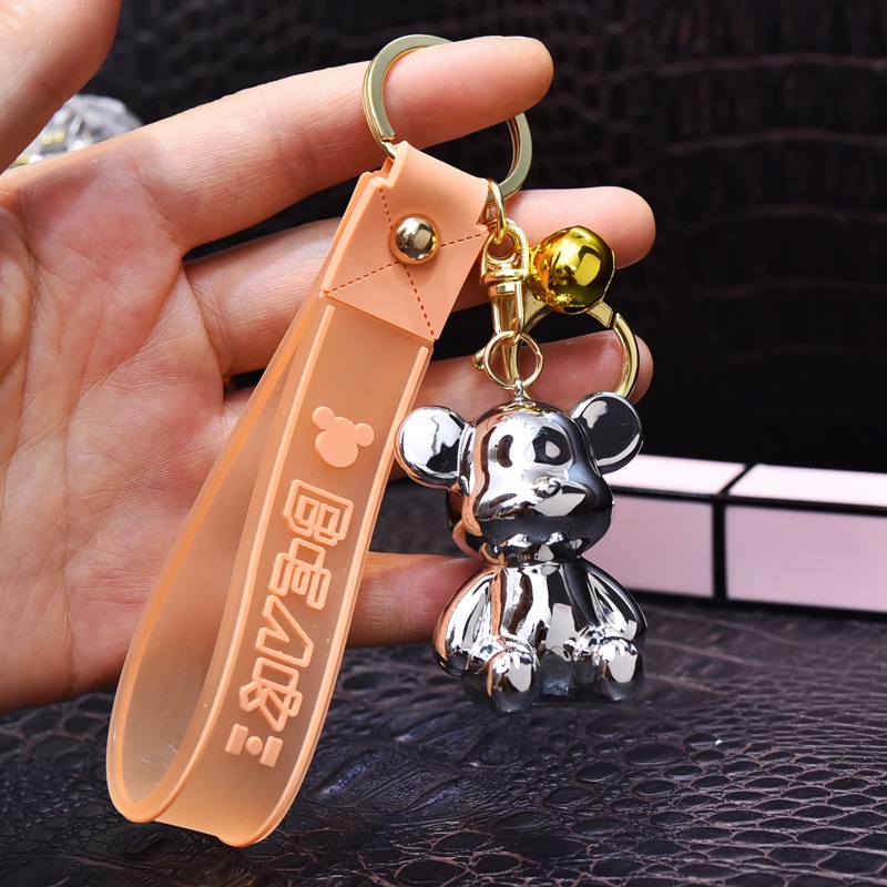 Móc khóa acrylic hình chú gấu xinh xắn nhiều màu sắc