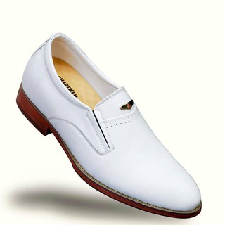 Giày tây công sở SMARTMEN tăng chiều cao màu trắng GC-06T