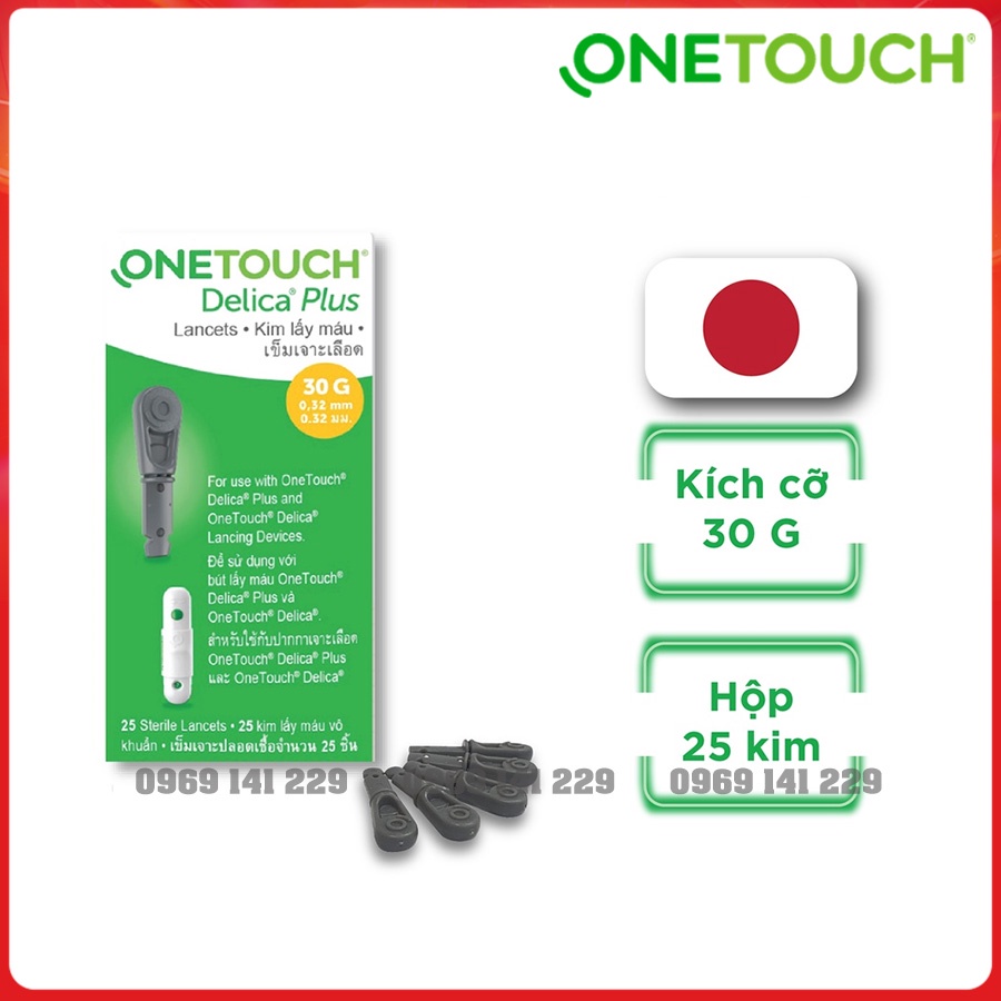 Kim lấy máu OneTouch Delica, dùng với bút lấy máu Delica, Delica Plus