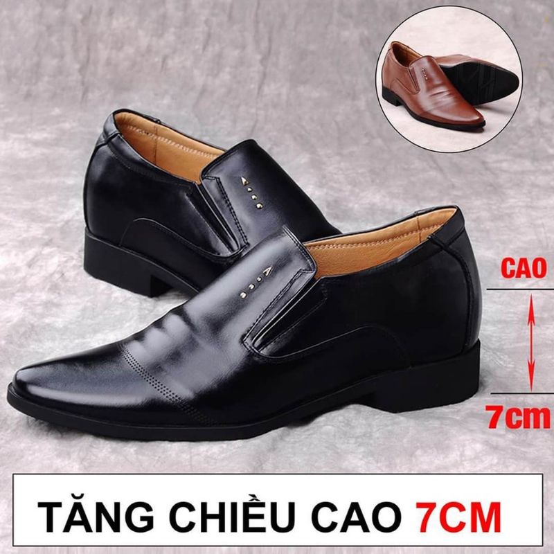 giày tây nam công sở da mềm, giày lười nam da bò thật cao cấp