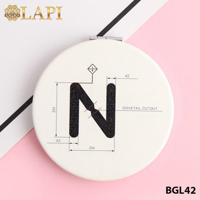 Gương tròn mini cầm tay gấp gọn tinh tế