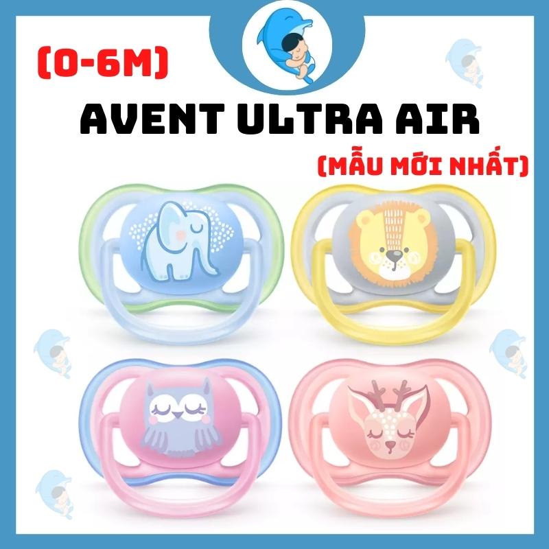 Ti giả thông khí, chỉnh nha avent ultra air cho bé 0-6 tháng và 6 - ảnh sản phẩm 1