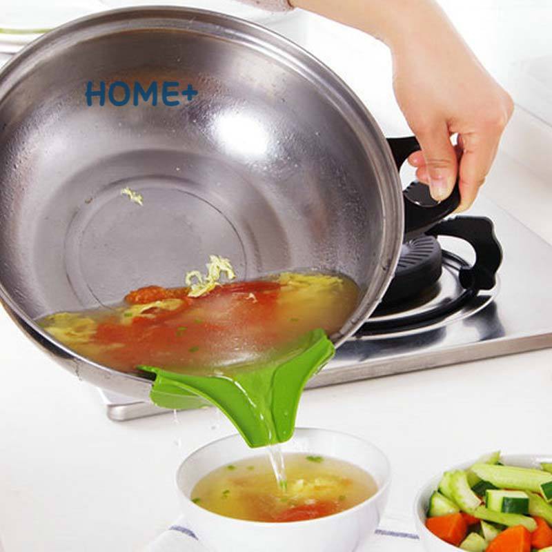 Dụng cụ rót chống tràn gắn miệng nồi bằng silicon tiện dụng cho nhà bếp