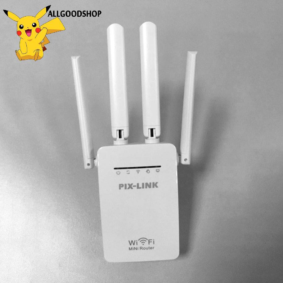 [Goodshop] Wifi Repeater 4 Antennas Signal Amplifier Wifi Range Extender Signal Booster