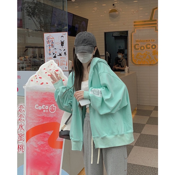 Áo Khoác Có Mũ Trùm Đầu Phong Cách Hàn Quốc Mùa Đông Cho Nữ