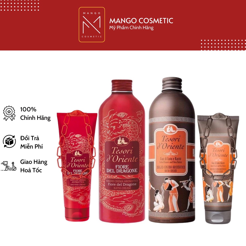 Sữa Tắm Nước Hoa Ý Tesori d'Oriente Chính Hãng 250ml - 500ml Hương Thơm Lưu Trữ Cả Ngày