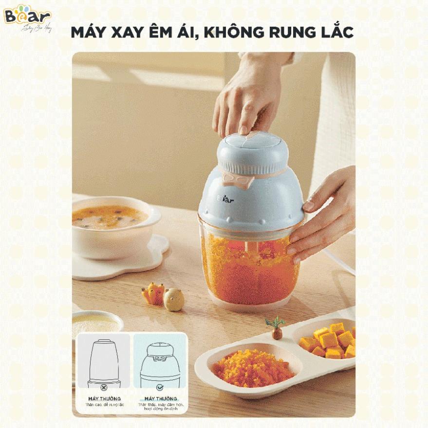 máy xay thịt, xay thực phẩm, cho bé ăn dặm 0.6L Bear QSJ-C02K1 (GR-B06V1) mini Máy xay ăn dặm mini, BH 18 tháng