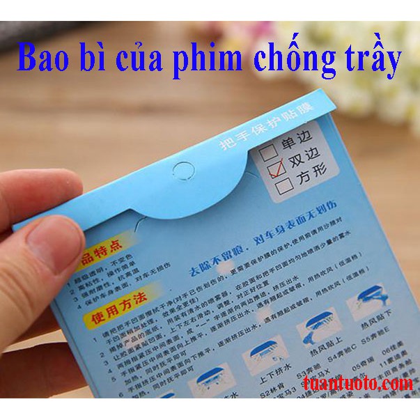 04 miếng phim chống trầy hõm tay nắm cửa ô tô