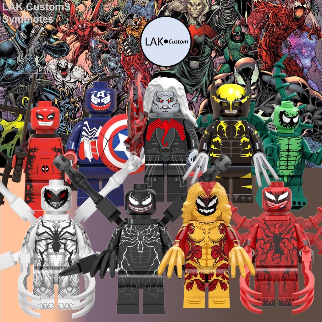 MÔ HÌNH  SYMBIOTES: GOD KNULL, VENOM, LASHER, SCREAM, ANTI VENOM