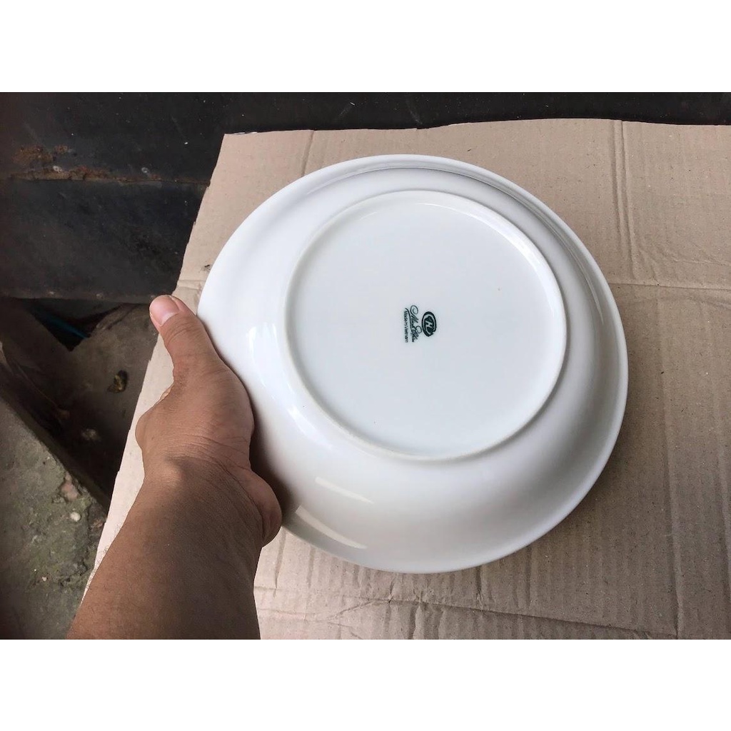 Dĩa sứ trắng cao cấp sâu lòng Minh Châu sâu 10inch