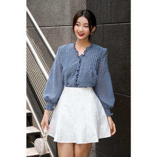 OLV - Áo Navy Dot Detail Top