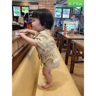 Jump thô màu kem bé gái