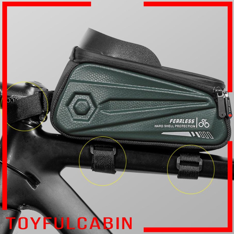 Túi Đựng Đồ Màu Đen Có Thể Chạm Màn Hình Cảm Ứng Gắn Khung Trước Xe Đạp