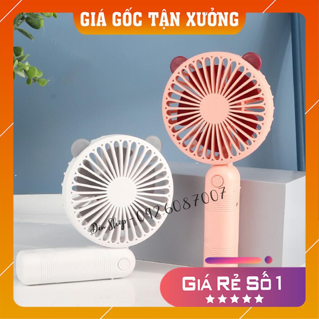 Quạt Cầm Tay 🦋Hàng Nhập Khẩu🦋 Quạt mini cầm tay tích điện gấp gọn có cổng sạc USB nhiều màu sắc