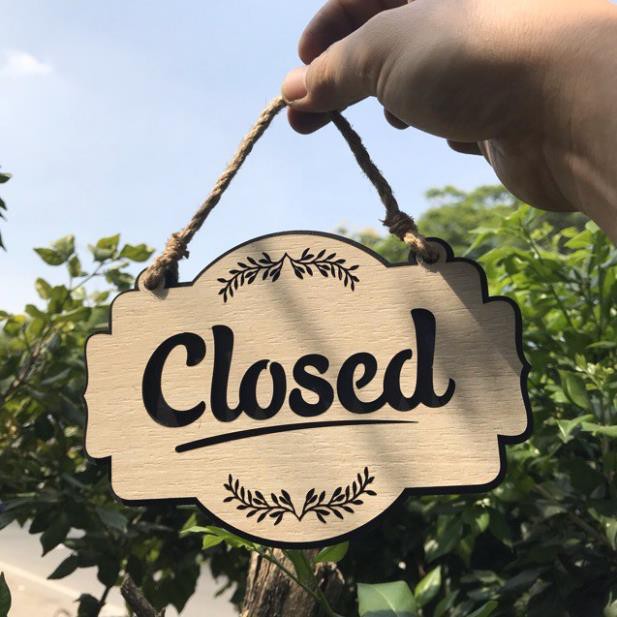 GIÁ GỐC- Tranh gỗ treo tường - Bảng gỗ trang trí open F02 -CRN -01 đẹp trang trí nhà và quán cafe WoodLaserDecor