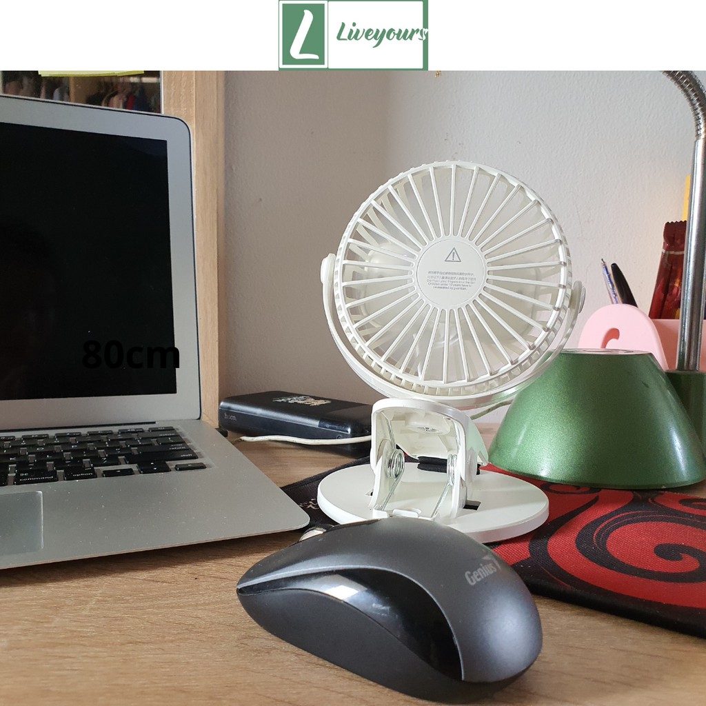 Quạt Mini | Quạt Kẹp Bàn Thích hợp cho dân Văn Phòng, Xoay 360 độ, Kẹp chắc chắn – Siêu Mát - Quạt tích điện mini | BigBuy360 - bigbuy360.vn