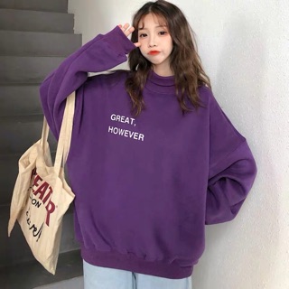 Áo nỉ cổ lọ freesize