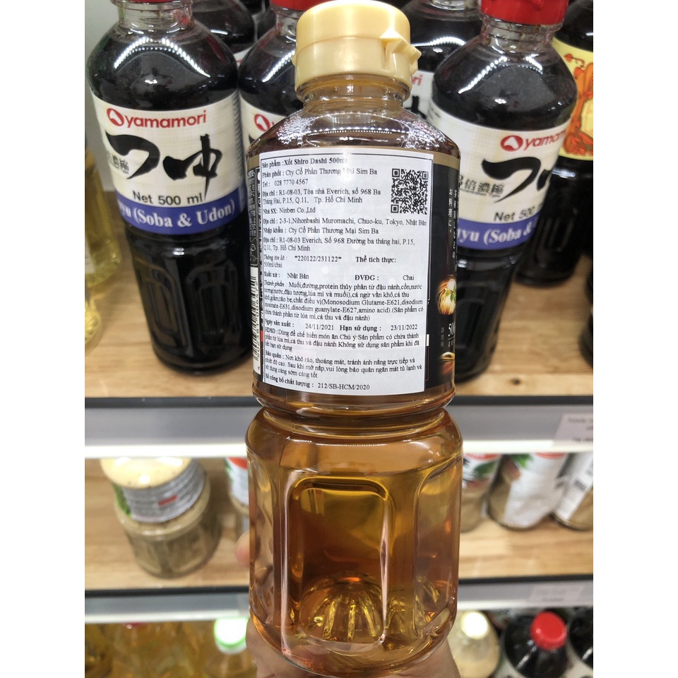 [HÀNG NHẬT] Nước dùng Shiro Dashi tiện lợi nấu ăn - Chai 500 ml