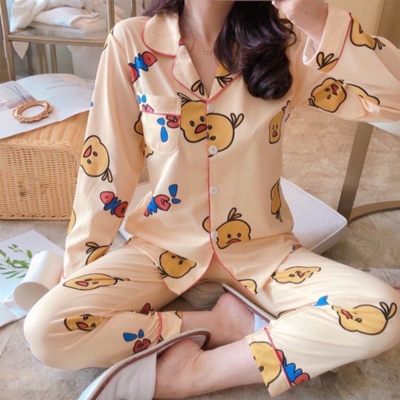 Pijama- Bộ Ngủ Nữ Cotton Dài Tay Quần Dài Chất Cotton Mềm Mại