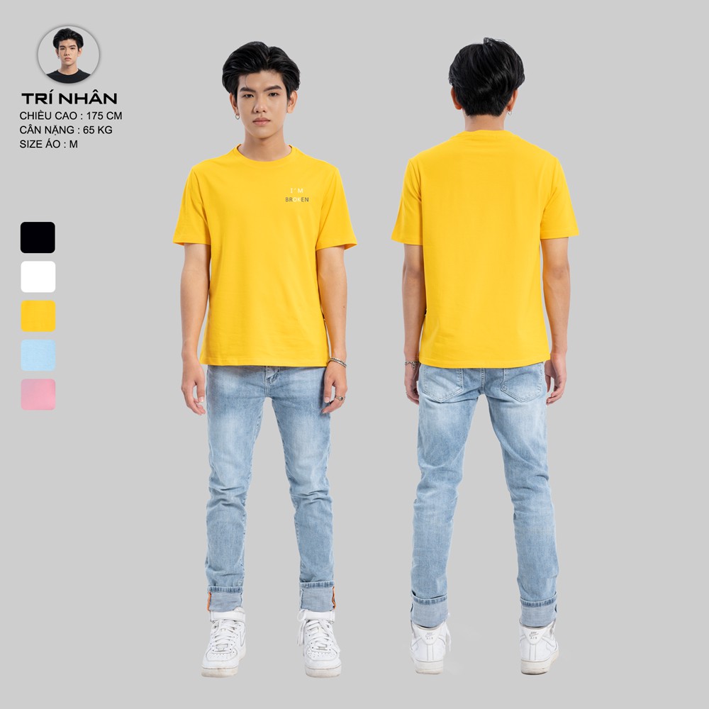 Áo Thun Tay Ngắn Nữ Nam URBAN OUTFITS In Chữ Im Broken ATR19 Form Suông Thun Cotton 4 Chiều Local Brand