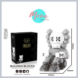 Kaws Miniblock Lego kaws size XL ngồi phiên bản hộp đen cao cấp