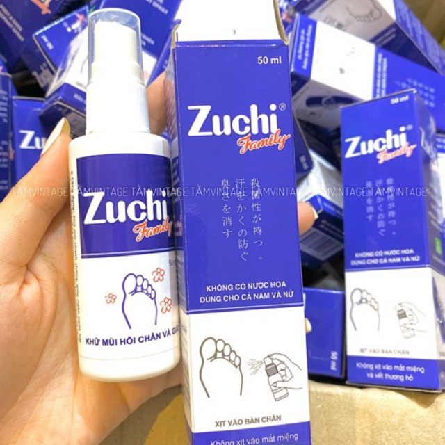 Xịt Khử Mùi Hôi Chân Và Giày ZuChi Family 50ml