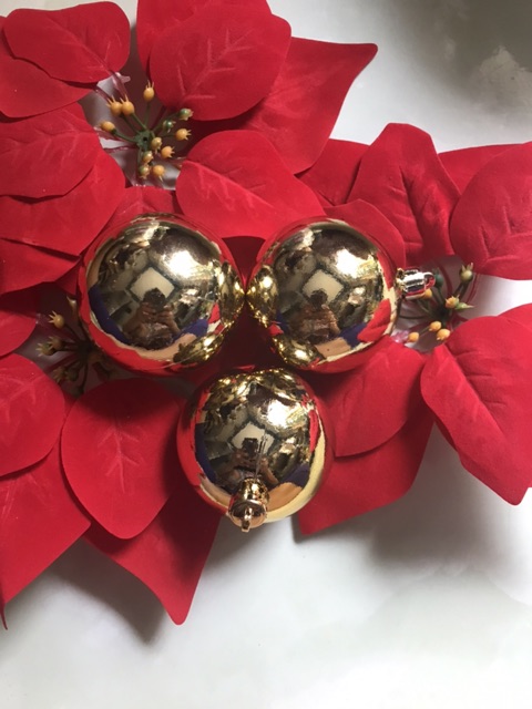 Châu bóng trang trí noel 6cm- 8cm -10cm trang trí cây thông noel