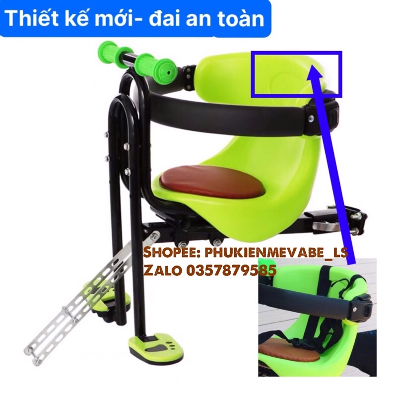 TTN02-Ghế ngồi trước xe đạp, xe đạp thể thao, xe đạp điện( có đai an toàn qua ngực)