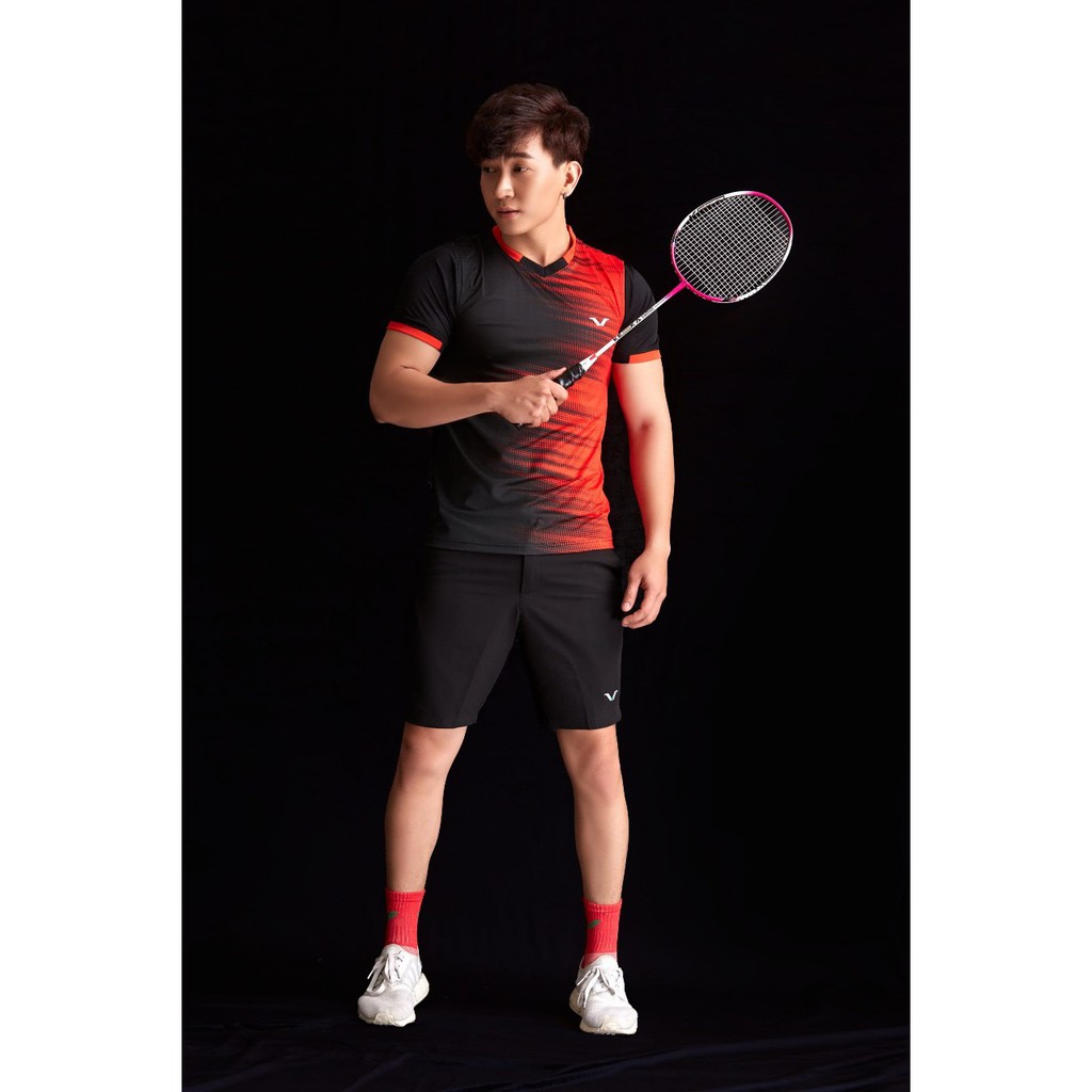 Áo Cầu Lông Nam Cổ Tròn AVT06 Vina Sport- Lapi VN Áo Tập Gym Tennis , Chất Thun Thấm Hút Mồ Hôi, Thoáng Mát, Full Size