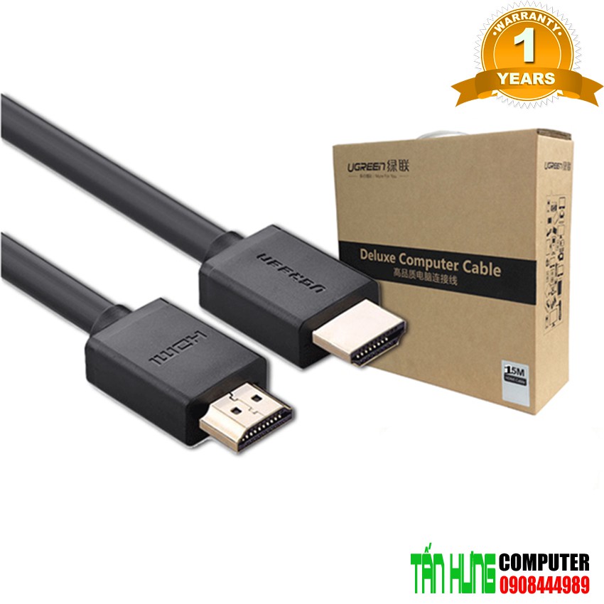 Cáp HDMI dài 15m hỗ trợ Ethernet 4K*2K( Có chíp sét) Ugreen 40555
