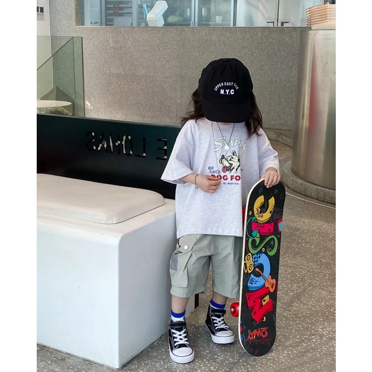 Mũ cho bé gái, bé trai lưỡi trai chống nắng vải cotton thêu chữ NYC Mũ đôi mẹ và bé PK014NYC - Lipokids