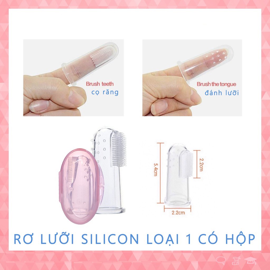 Rơ Silicone Xỏ Ngón Có Hộp Đựng Cho Bé