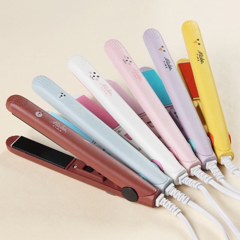 Máy Duỗi Tóc Mini Nhỏ Gọn Đa Chức Năng Làm Thẳng Tóc - Uốn Xoăn Tóc Kiểu Dáng Dễ Thương Nhiều Màu Sắc Lựa Chọn